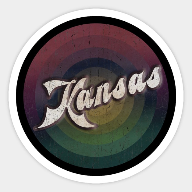 retro vintage circle Kansas Sticker by NamaMarket01